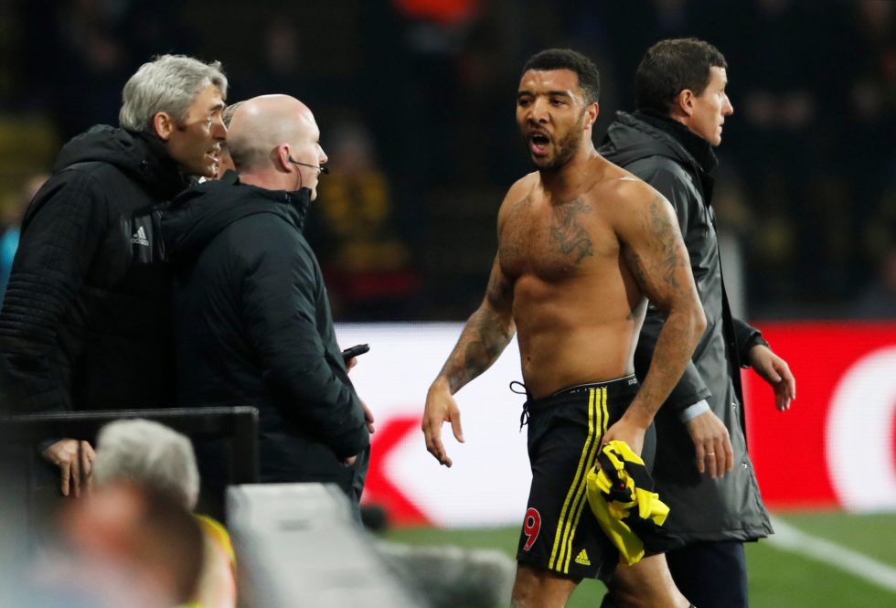 What Troy Deeney Told The Arsenal Manager After Facing Red Card