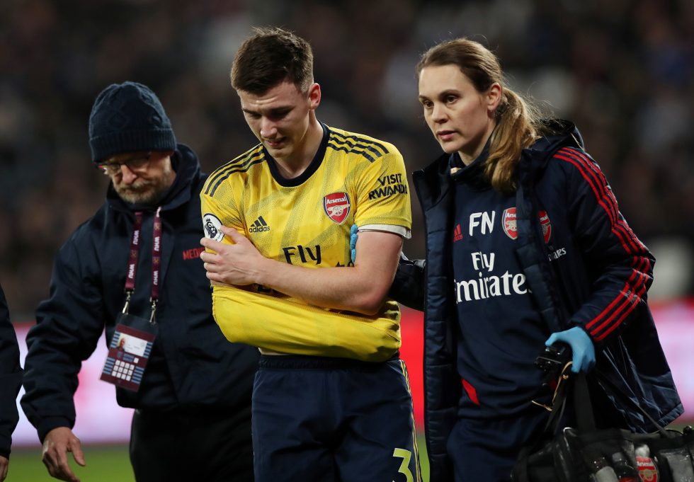 Arsenal confirm Kieran Tierney to miss three months with shoulder surgery
