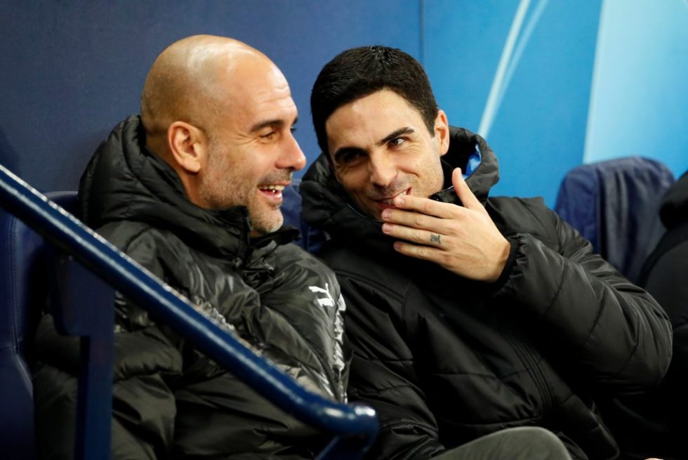 Pep Guardiola admits missing Arsenal coach Mikel Arteta