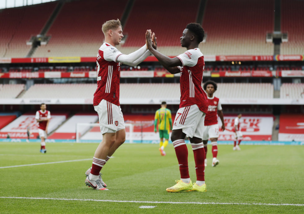 Arsenal has been urged to sell Saka and Smith Row in summer.