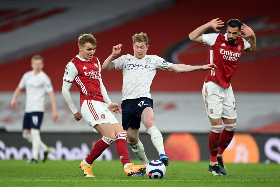 Martin Odegaard has been compared to Man City's Kevin de Bruyne