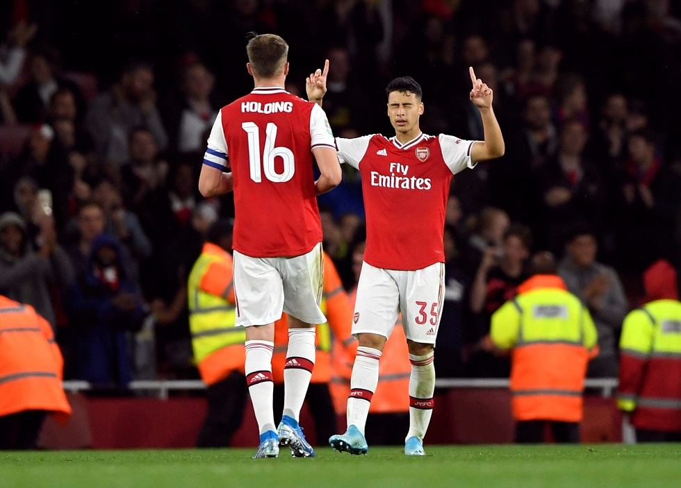 Gabriel Martinelli was seen on crutches after Arsenal's win over Brentford